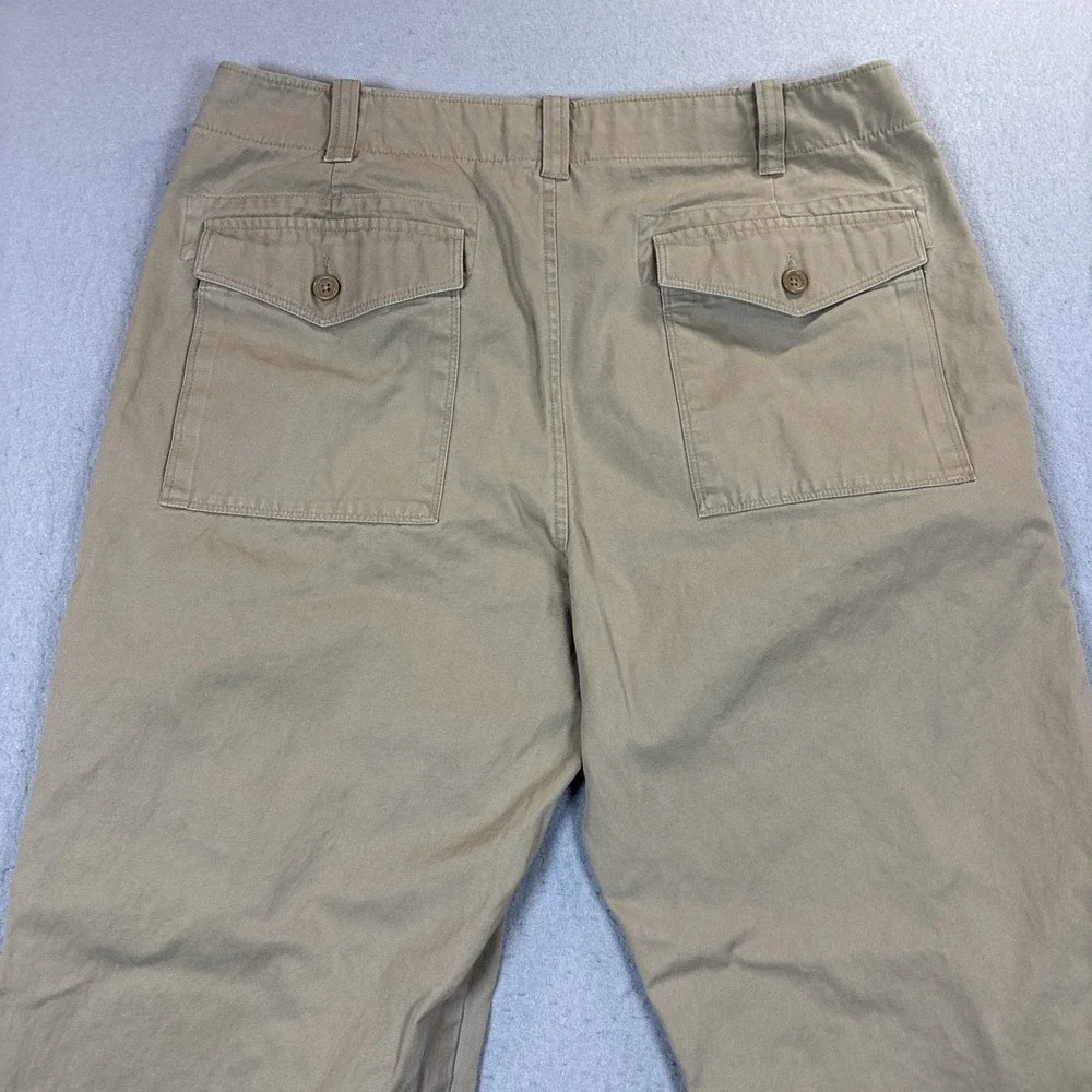 Banana Republic Men's Khaki Tan Chino Pants 33/30 Preppy Casual Flap Pockets Y2K